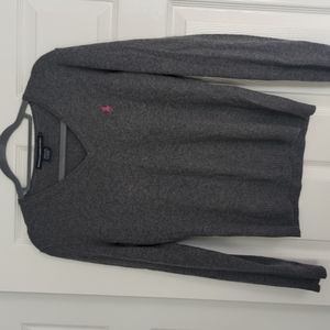 Grey Ralph Lauren V Neck Sweater, size large